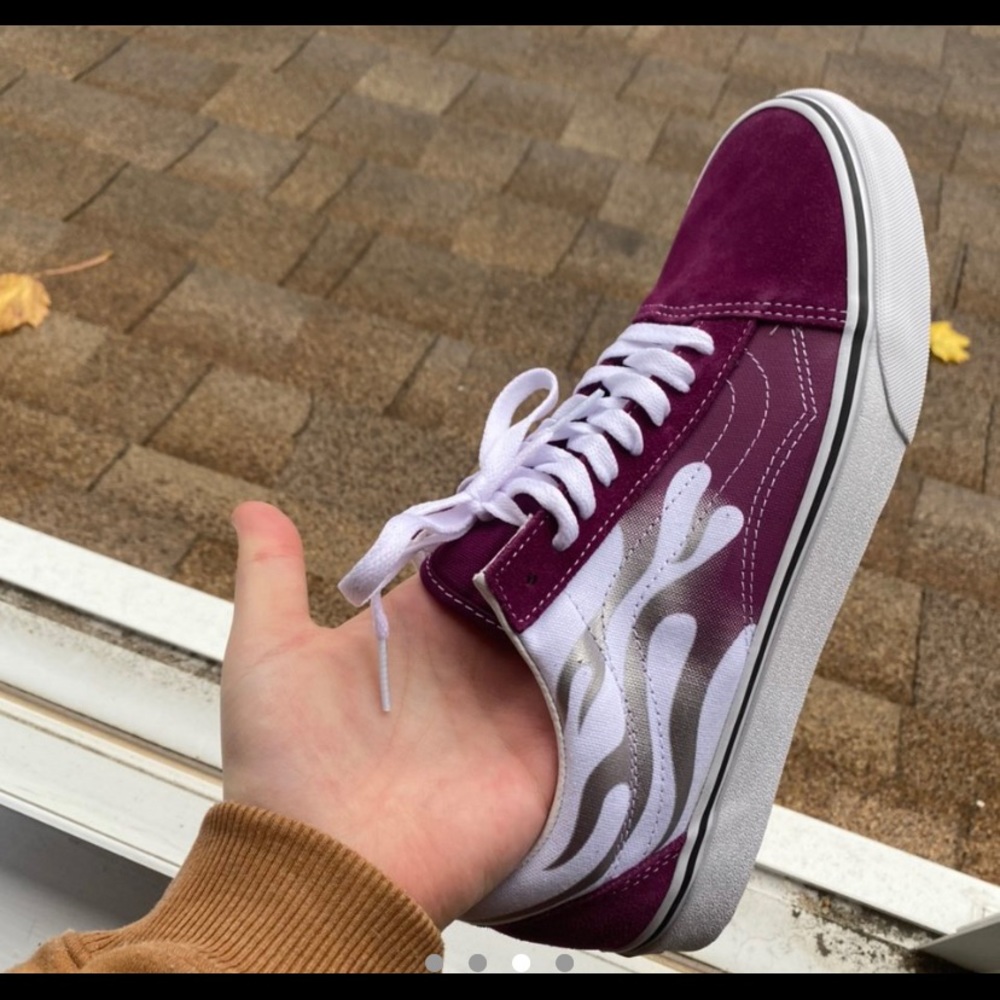 PURPLE FLAME VANS 🔥💜